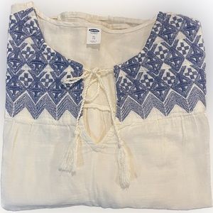 Old Navy Embroidered Cotton String Top